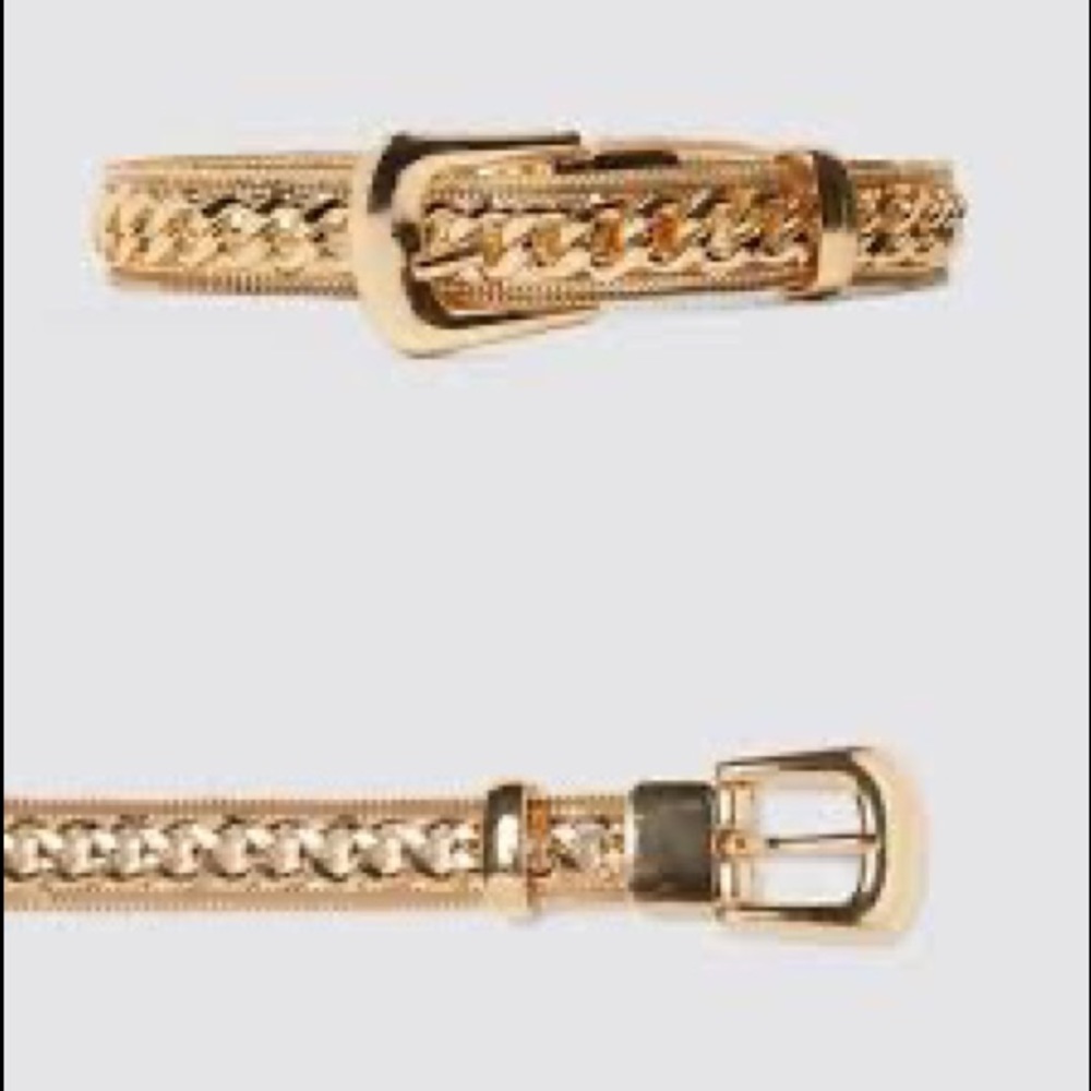 ZARA Metal Chain Belt Sz 90